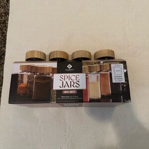 Gourmet Spice Jars Set with Bamboo Lids